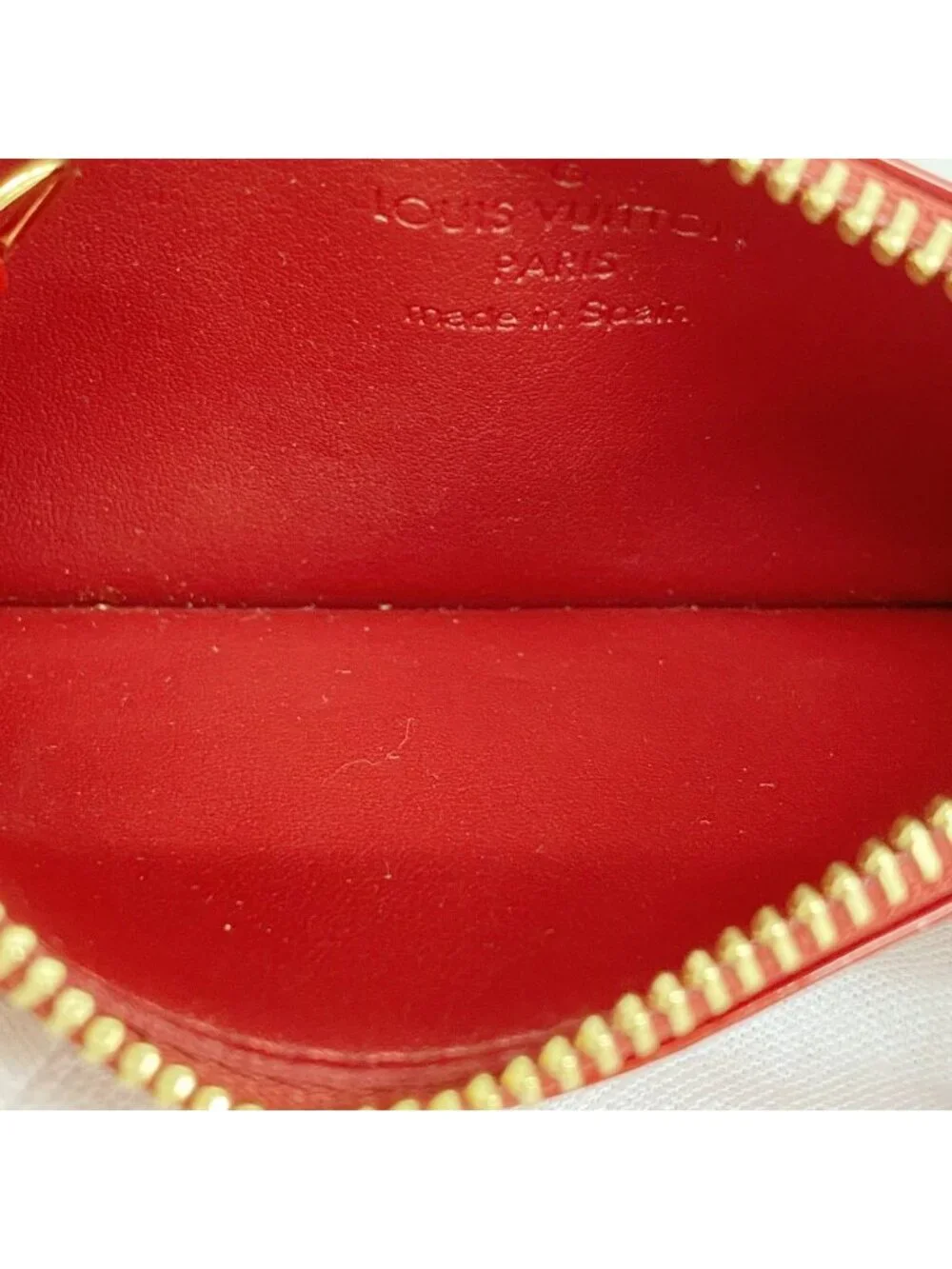 Louis Vuitton Coin Case Vernis Pochette Cles Pomme D'amour